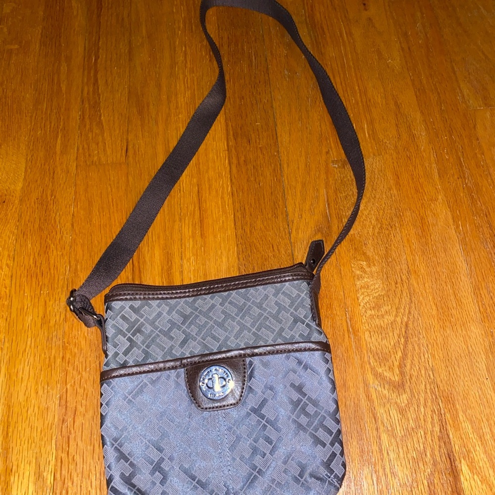 Tommy Hilfiger Brown and Black Crossbody Bag